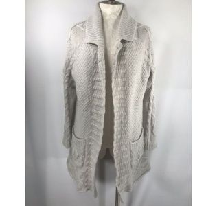 Max Studio L Alpaca Long Chunky Cardigan Sweater